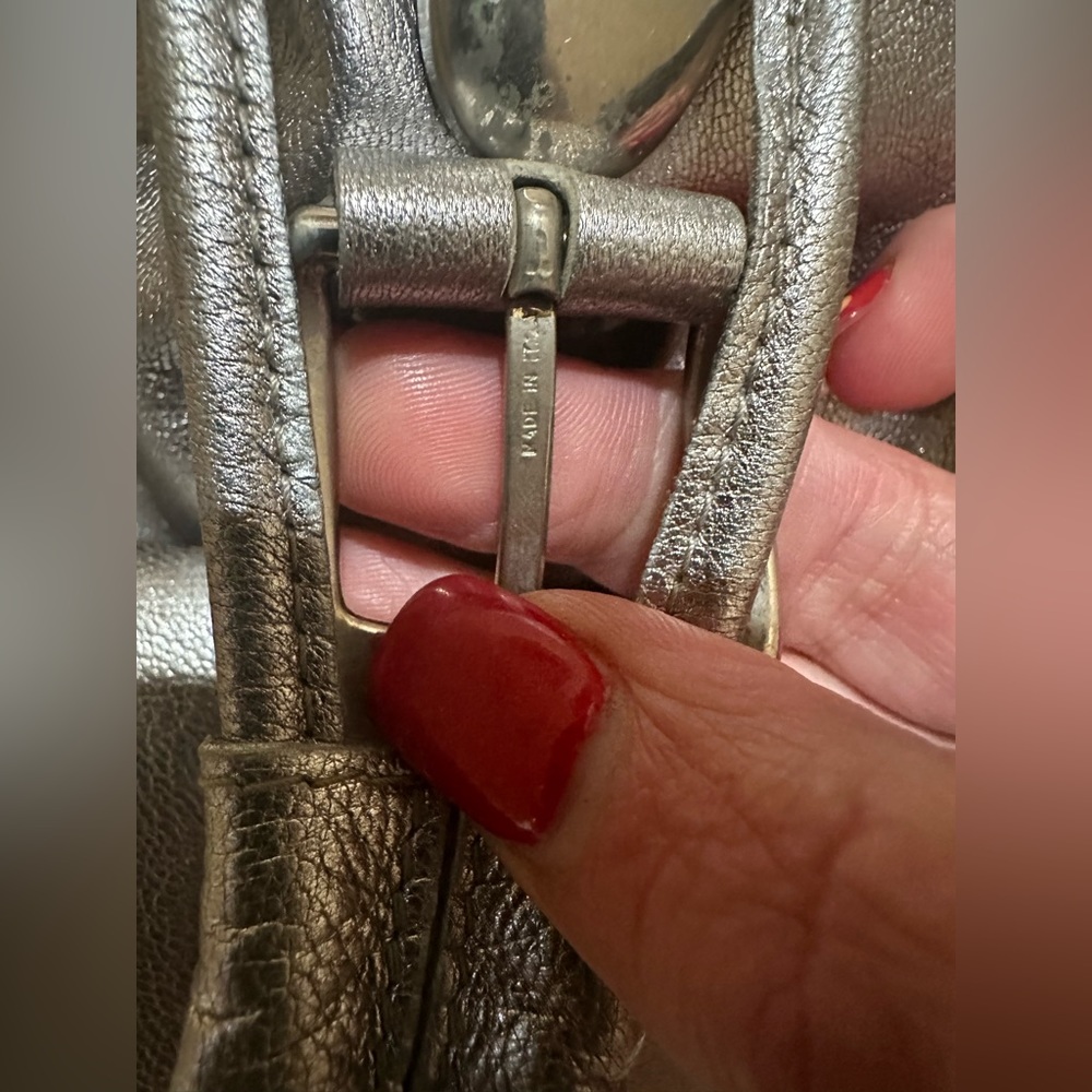 Versace Silver Leather Sun Backpack - image 5